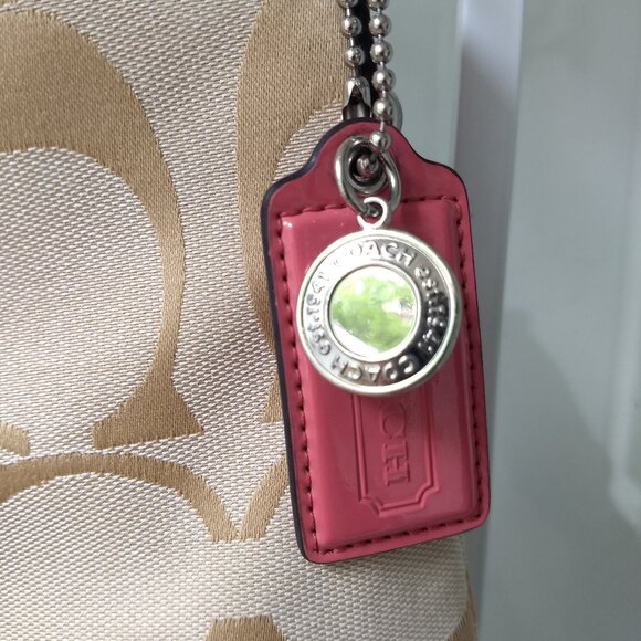 Coach Tan and Red Crossbody Bag. - Picture 4 of 10